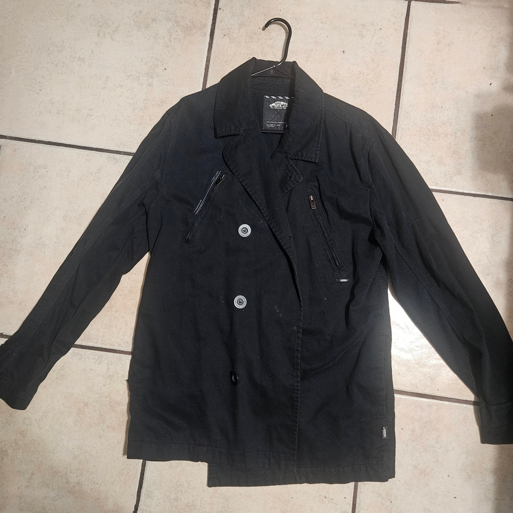 Vans Black Pea Coat Timeless Style